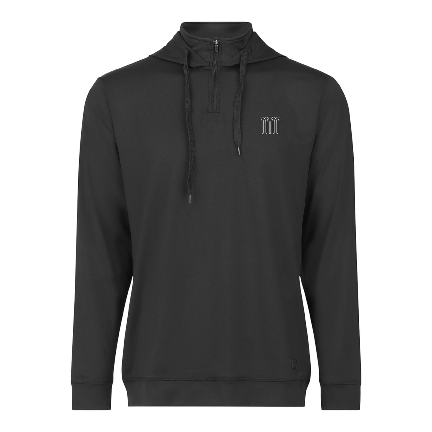 5 Tees Greenside 1/4 Zip Hoodie | Black