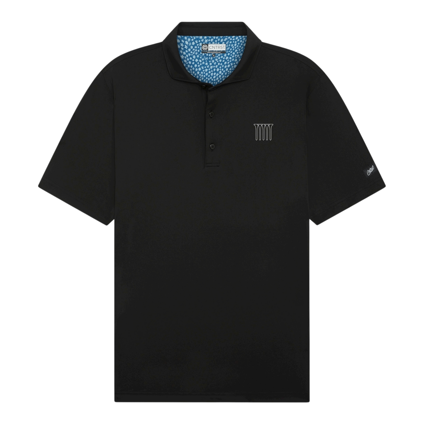 5 Tees Black Polo