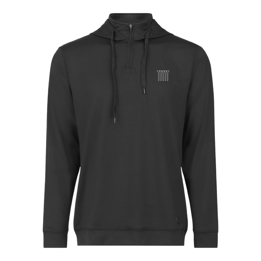 5 Tees Greenside 1/4 Zip Hoodie | Black