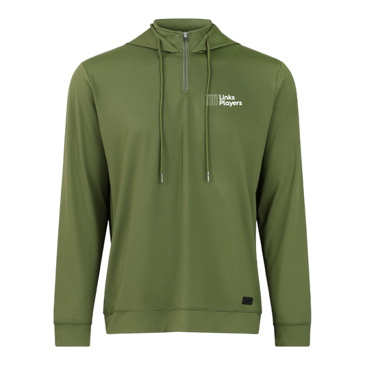 Links Players Greenside 1/4 Zip Hoodie | Green