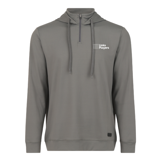 Links Players Greenside 1/4 Zip Hoodie | Grey