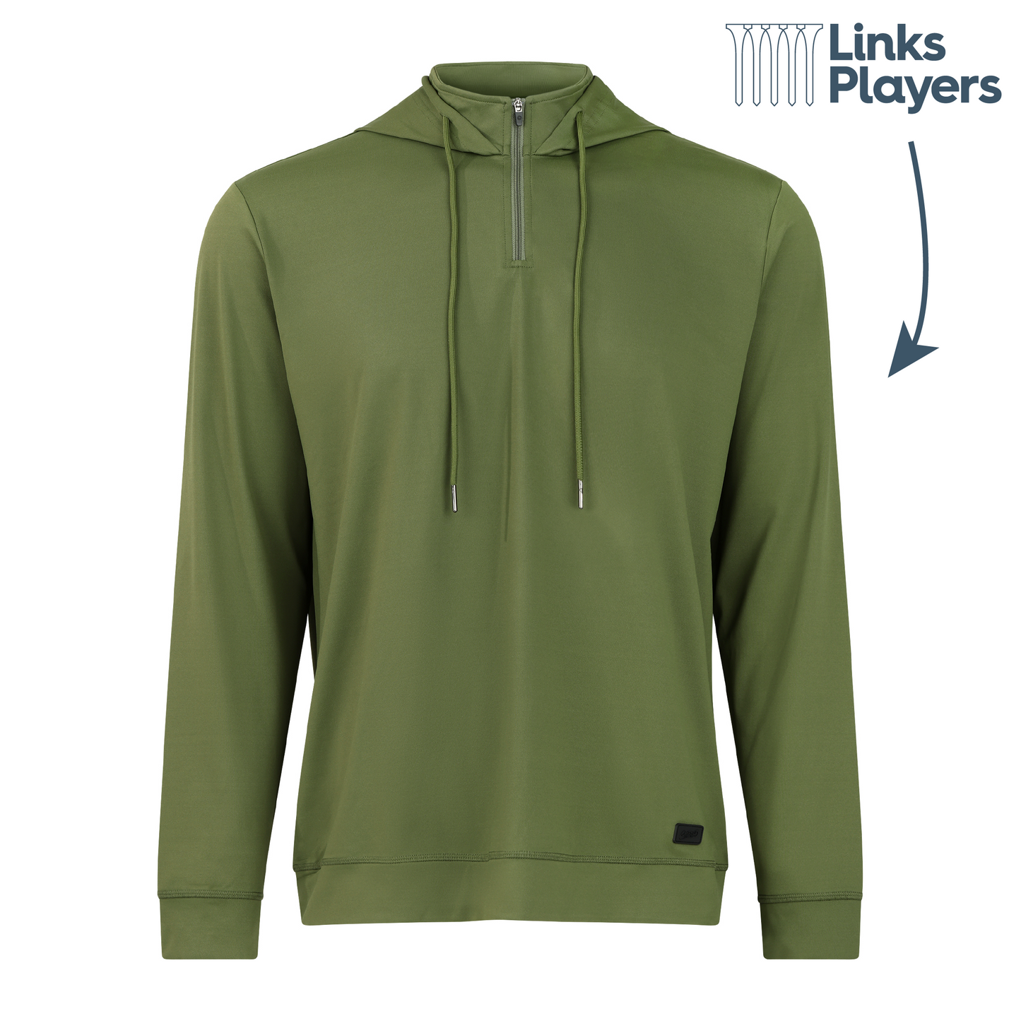Links Players Greenside 1/4 Zip Hoodie | Green
