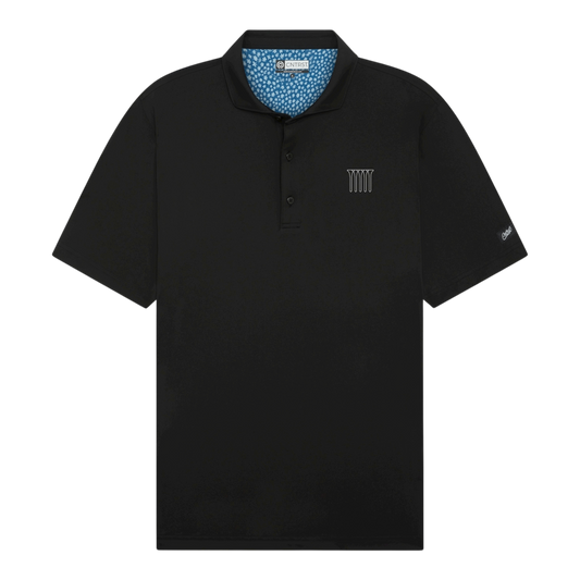 5 Tees Black Polo